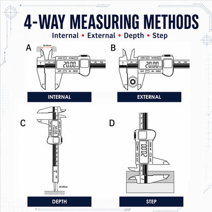 Aptechdeals AP-V150 Digital Vernier Calliper (0–150mm) | LCD Display | Plastic Body | 4 Measurement Modes | mm/Inch Conversion | Zero Setting | Precision Measuring Tool