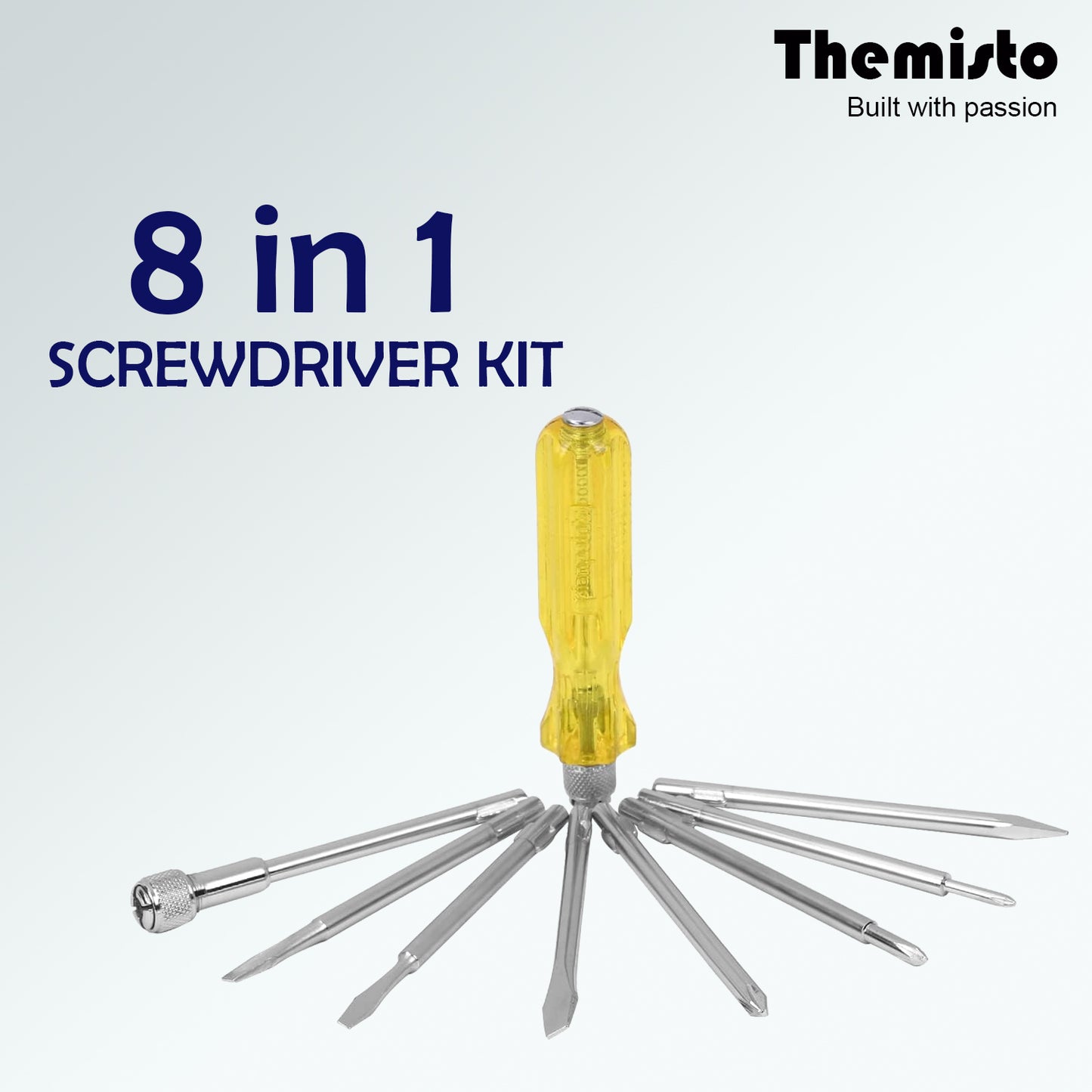THEMISTO TH-T08 8 IN 1 COMBINATION SCREWDRIVER SET (pack of 8)