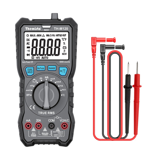 Themisto TH-M120 Auto Range Digital Multimeter (Black 6000 Counts)