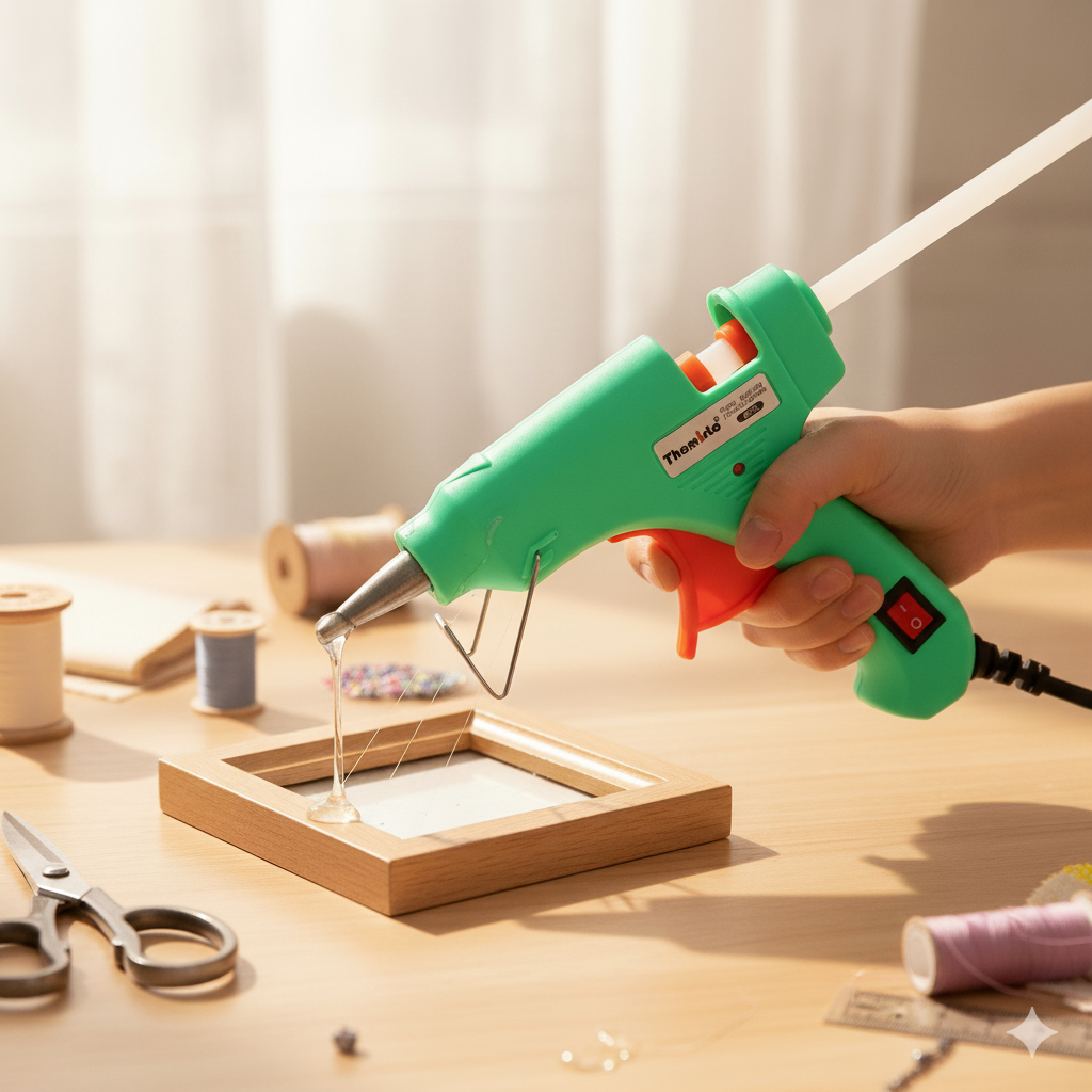 Themisto TH-GG20B 20 Watt Mini Hot Melt Glue Gun with 10 Glue Sticks for DIY Art and Crafts…