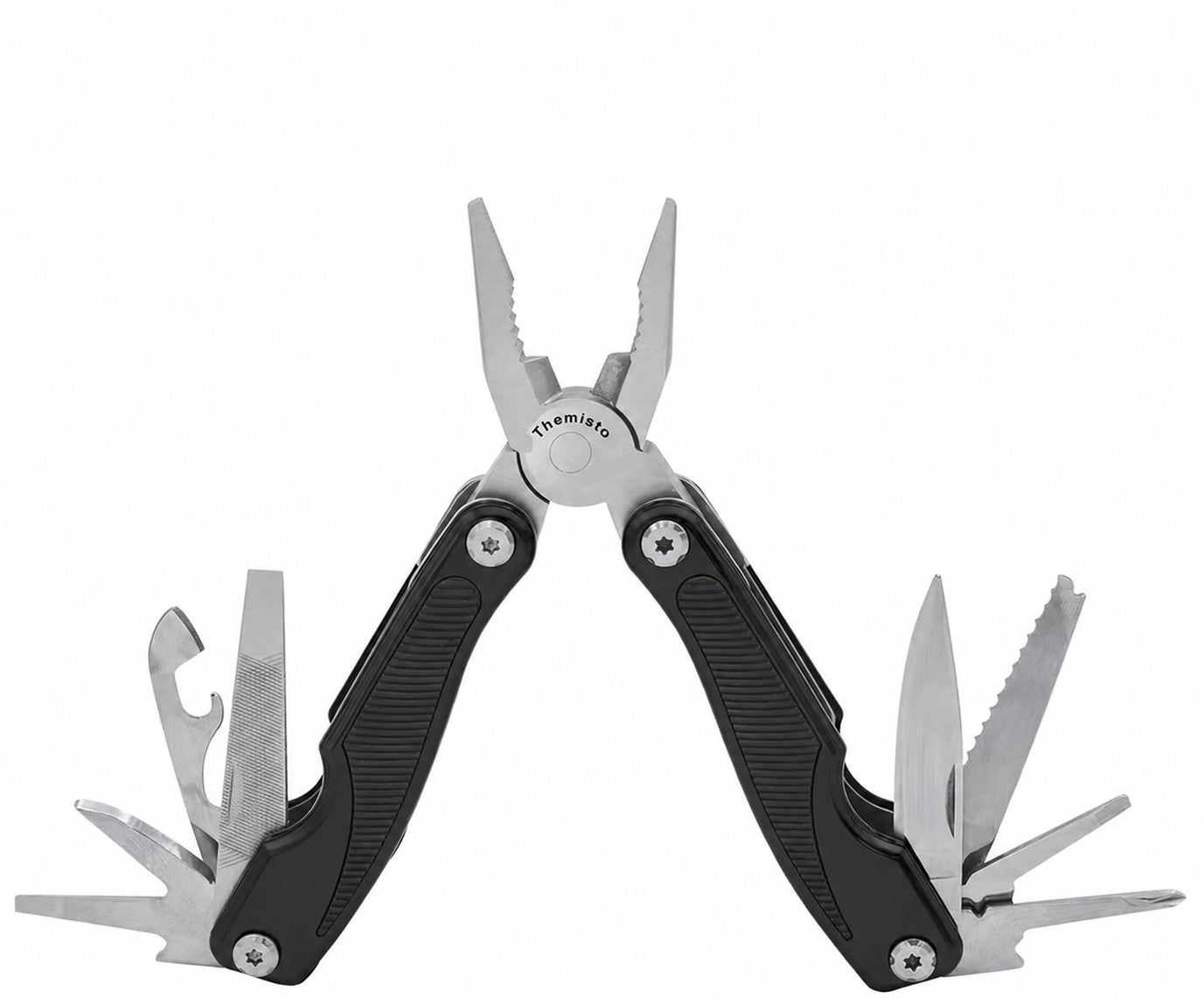 THEMISTO TH-T45 9-in-1 Multi Tool Pliers, Folding Multi Functional Hand Tool with Pliers, Knife, Saw, File, Screwdrivers & Bottle Opener, Portable Tool for DIY, Camping, Outdoor & Home Repairs