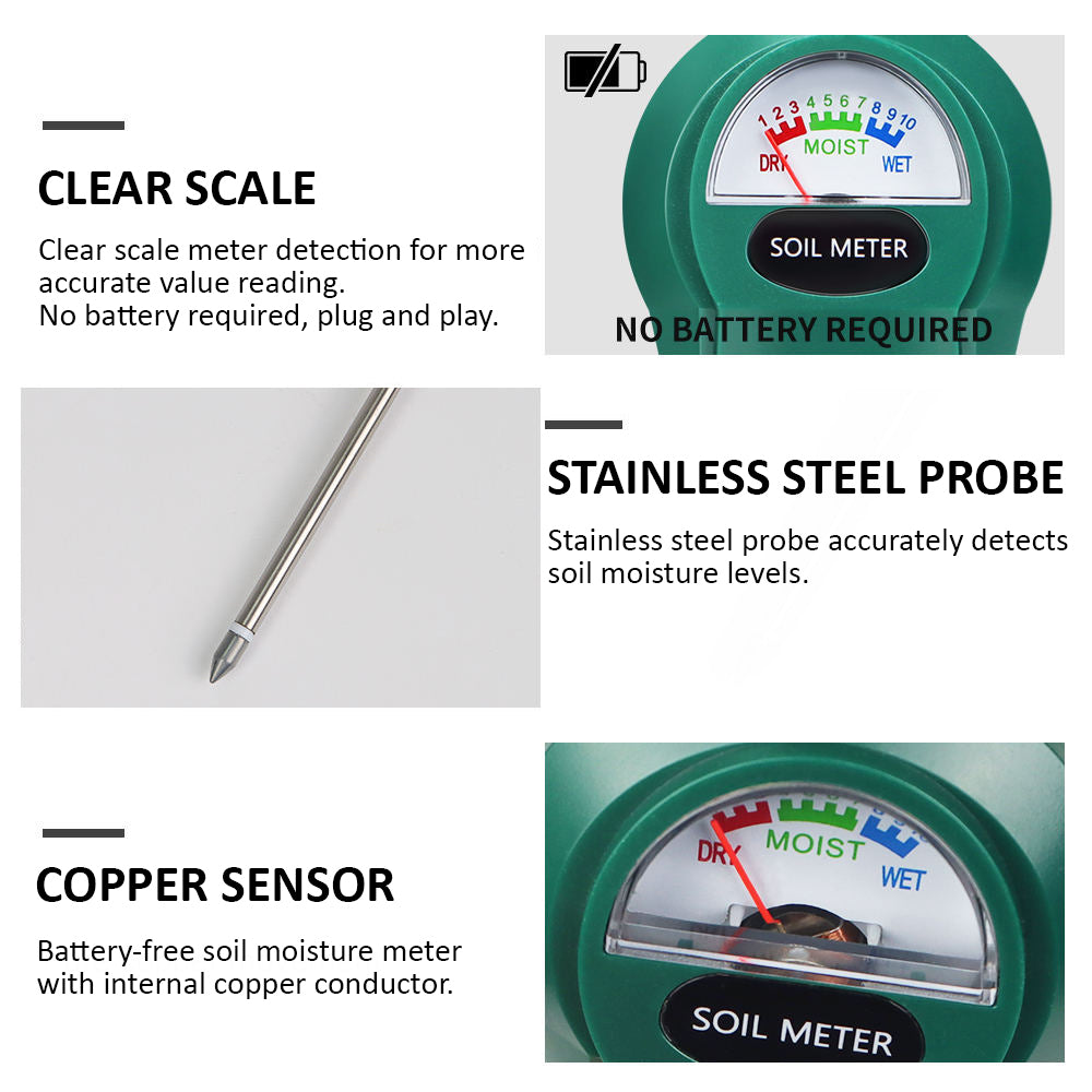 Themisto TH-SM01 Soil Moisture Meter | Accurate Analog Moisture Tester for Indoor & Outdoor Plants | No Battery Needed
