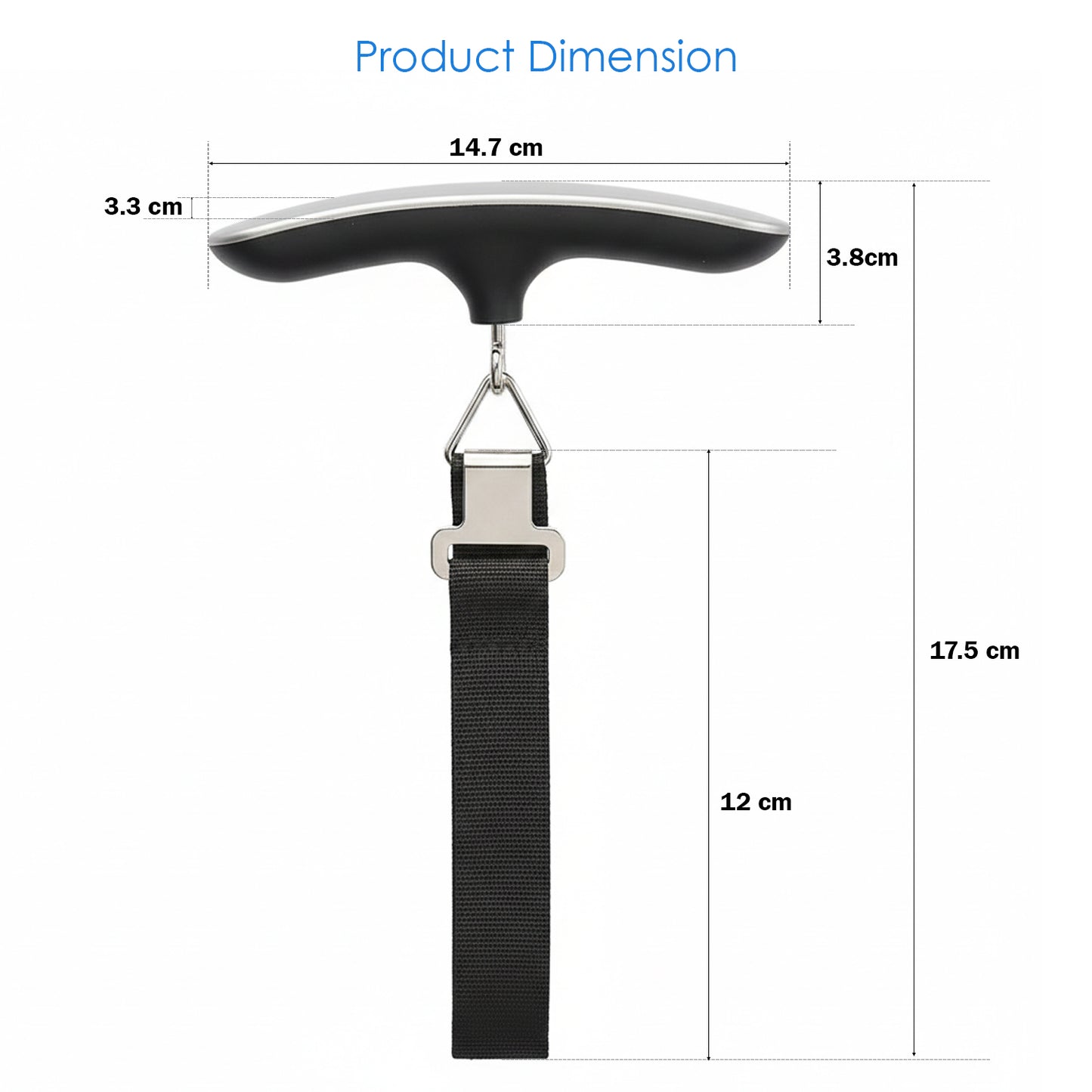 Themisto TH-WS10 Digital Luggage Scale with Target Value Setting (50kg)