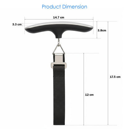 Themisto TH-WS10 Digital Luggage Scale with Target Value Setting (50kg)