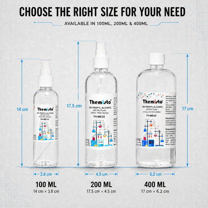 Themisto IPA ISO PROPYL ALCOHOL (99.9% Pure) (CH3)2-CH-OH (400ml)