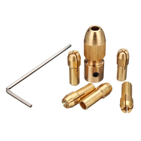 THEMISTO 5mm Shank Metal Drill Chuck Collet Bits Rotary with Screw, 0.5-3 mm for RS775 motor