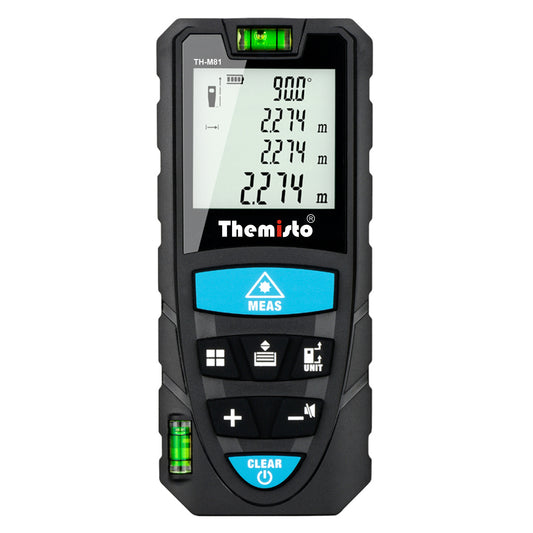 Themisto TH-M81 Laser Distance Meter (50m Range) with Backlit LCD.